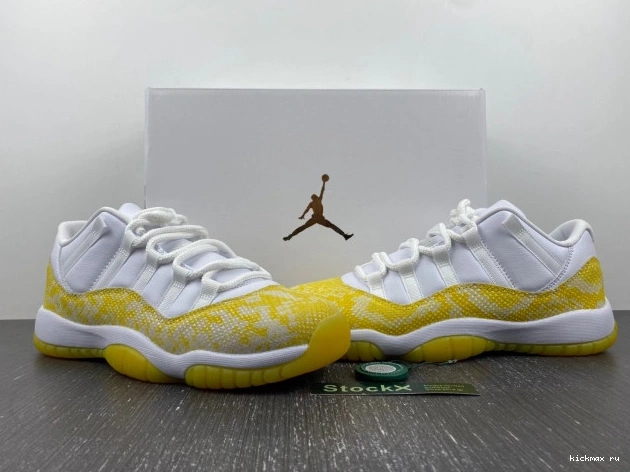 Rep MAX Yellow Low AH7860-107 Air Jordan 11 WMNS Snakeskin 0816